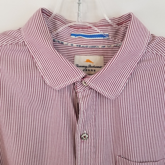 Tommy Bahama Jeans Red Long Sleeve Button Shirt XL - Picture 11 of 16